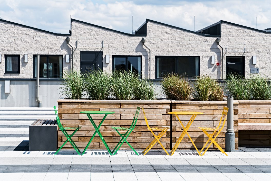 Roof terrace at The Gatefold Hayes