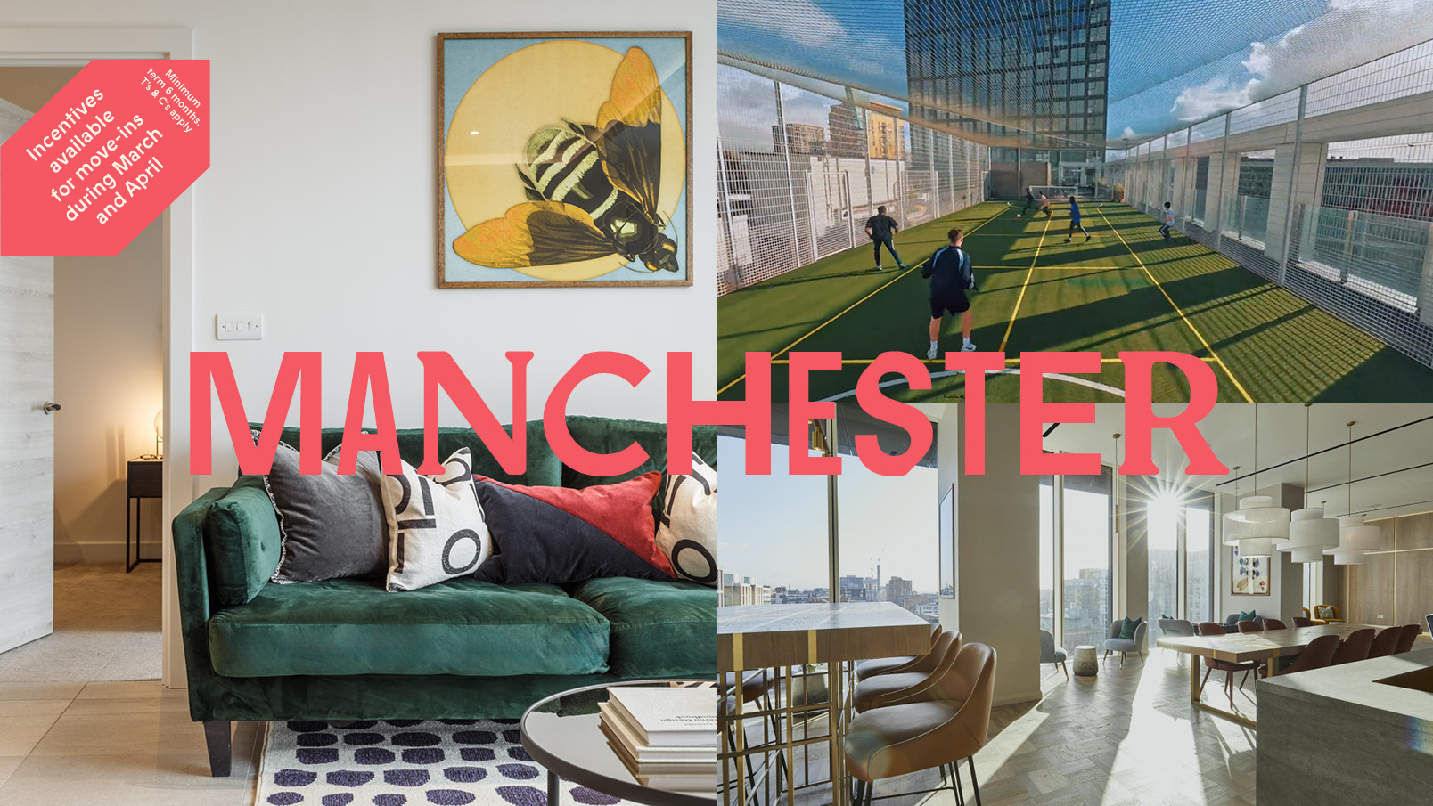 Apartment/flats to rent in Manchester city centre, spacious layouts and access to Angel Gardens’ resident amenities.