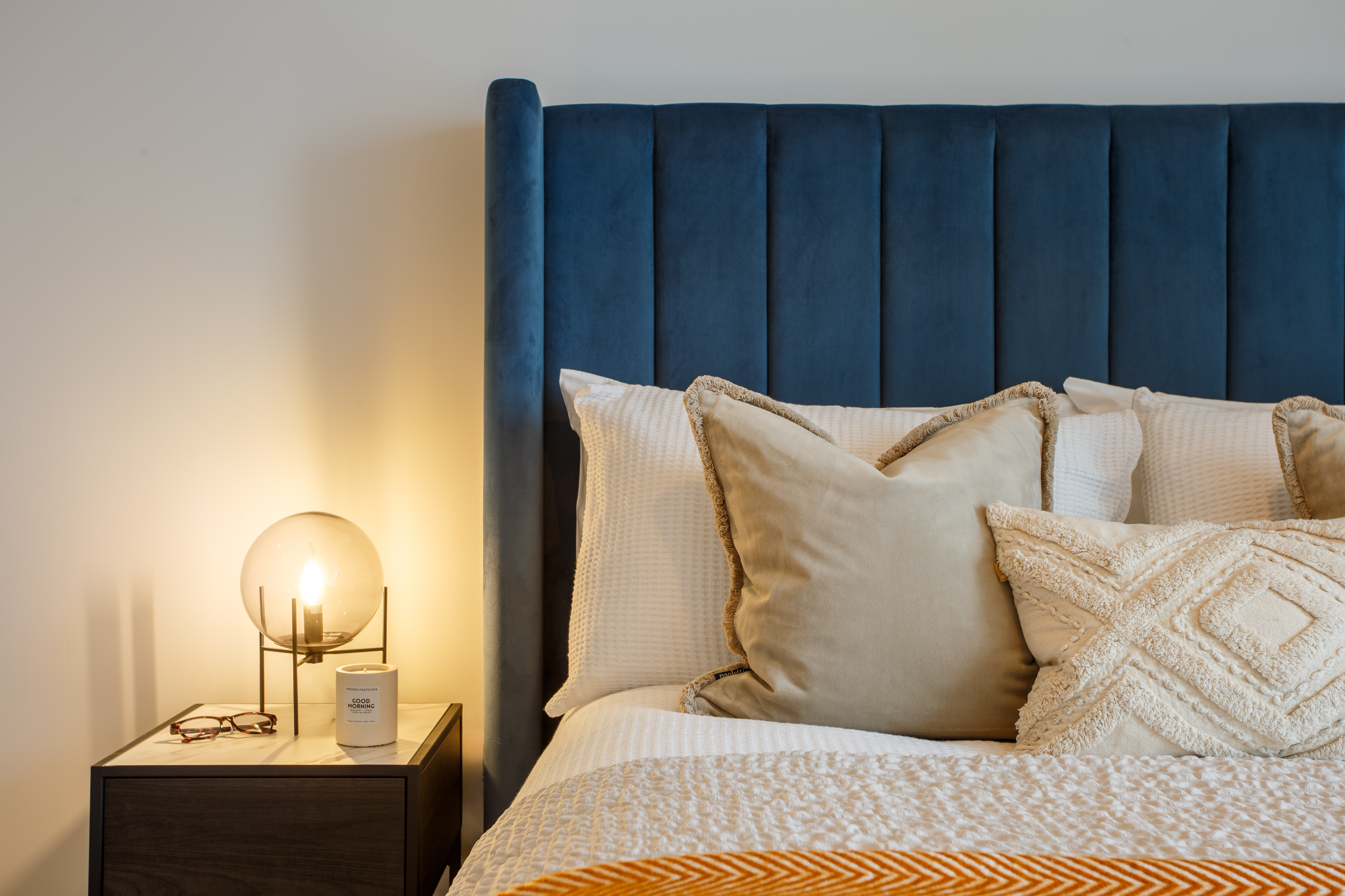 large double bedroom, bed, dresser and side tables