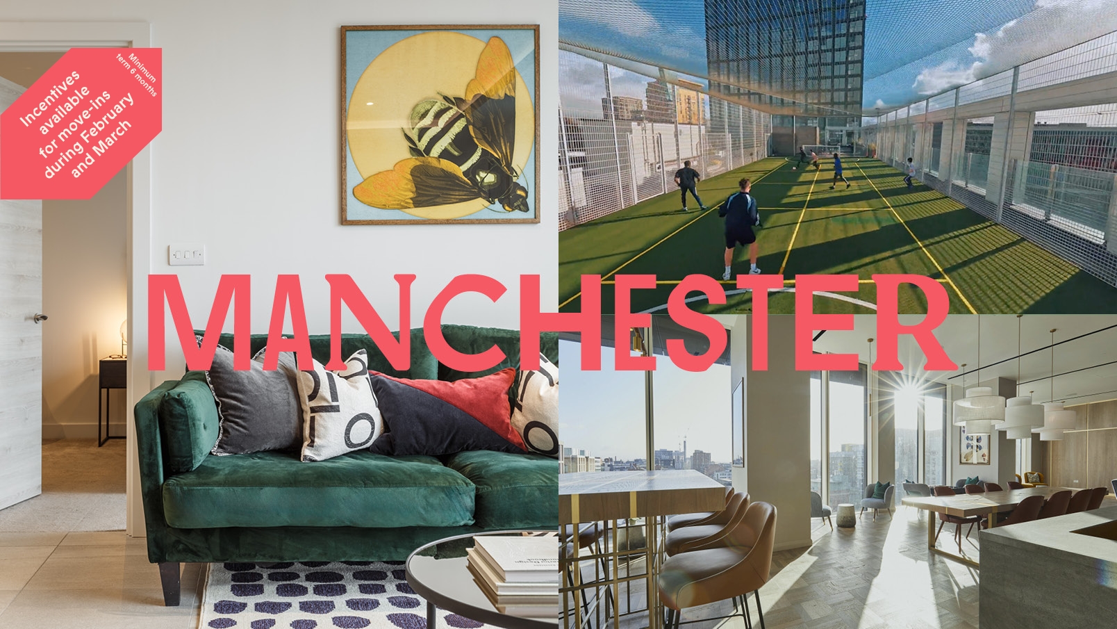 Apartment/flats to rent in Manchester city centre, spacious layouts and access to Angel Gardens’ resident amenities.