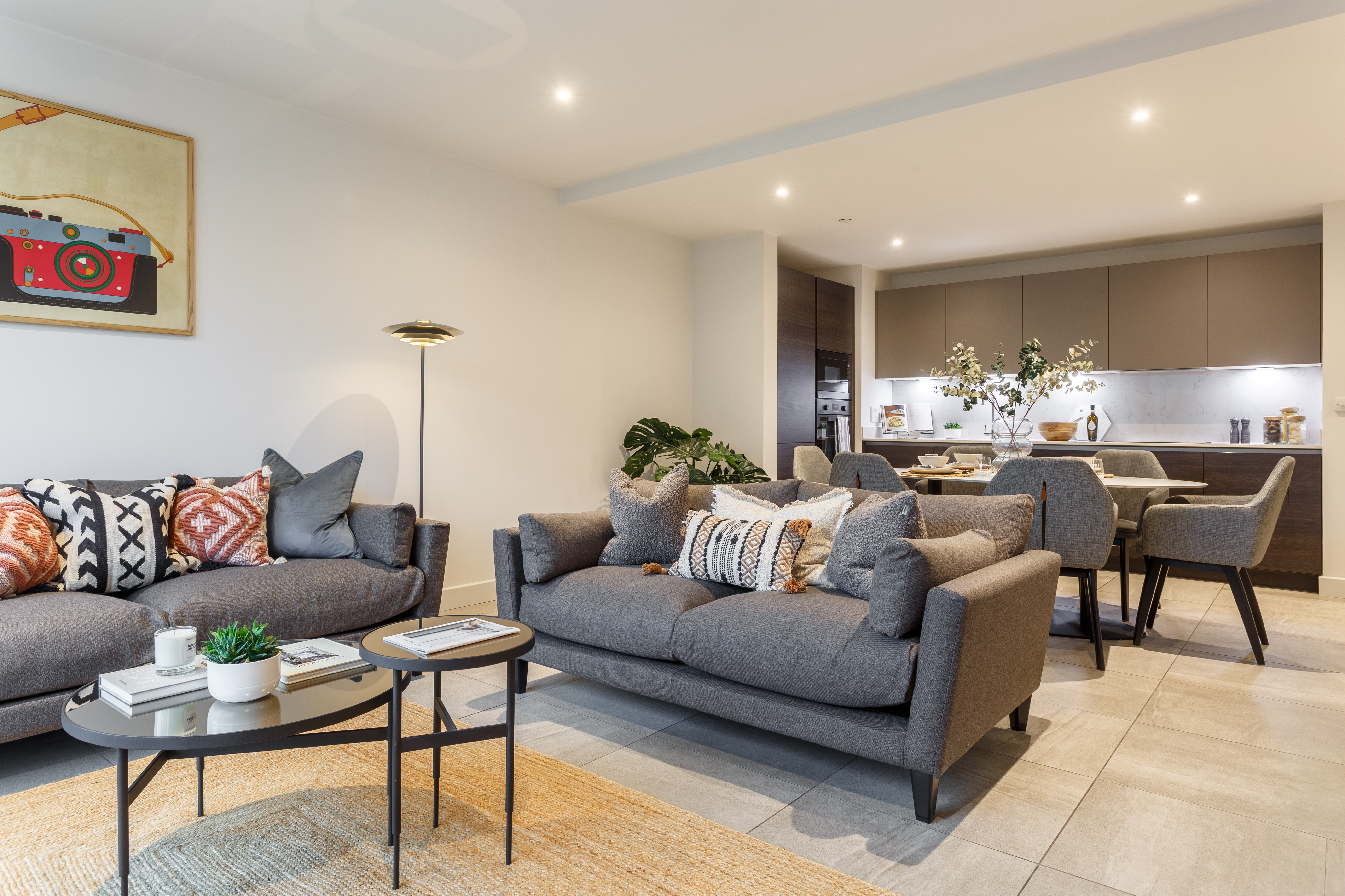 large double bedroom, bed, dresser and side tables