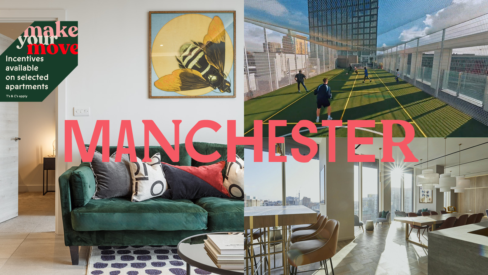 Apartment/flats to rent in Manchester city centre, spacious layouts and access to Angel Gardens’ resident amenities.