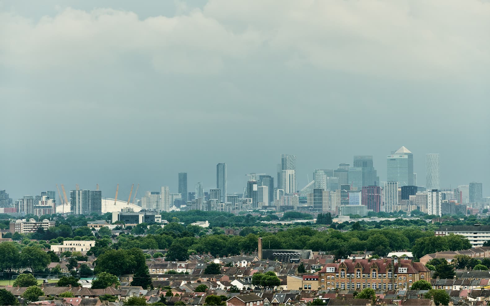view of The City of London from balcony